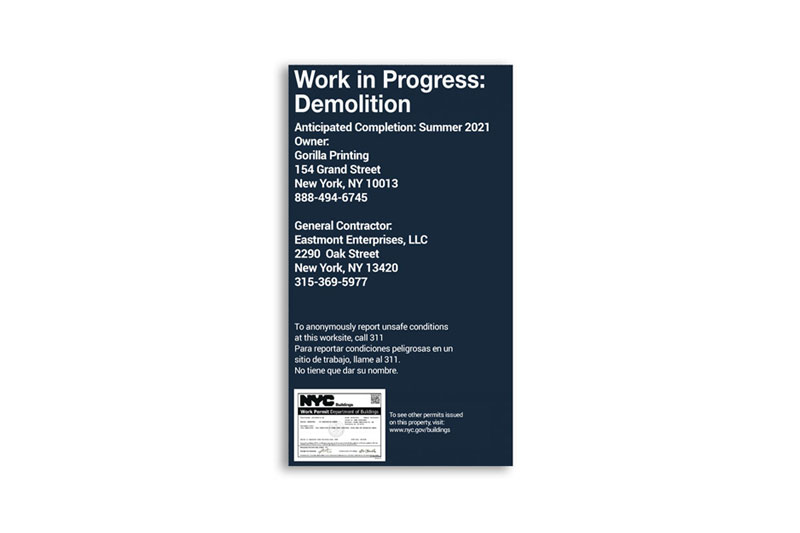 Demolition Construction Fence Signs
